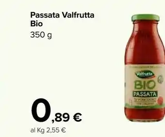 Carrefour Valfrutta Passata Bio offerta