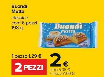Carrefour Motta Buondì 198 G(ml) offerta
