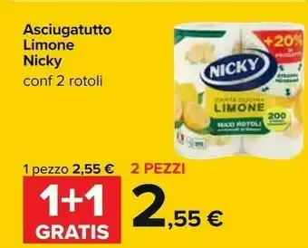 Carrefour Nicky Asciugatutto Limone offerta