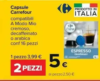 Carrefour Carrefour - Espresso Decaffeinato Capsule offerta