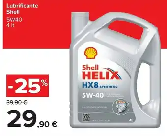 Carrefour Shell Lubrificante 5w-40 offerta