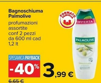 Carrefour Palmolive Bagnoschiuma offerta