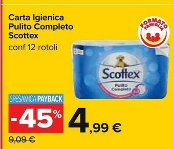 Carrefour Scottex Carta Igienica Pulito Completo offerta