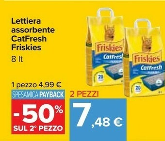 Carrefour Friskies Lettiera Assorbente Catfresh offerta