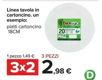 Carrefour Linea Tavola In Cartoncino offerta