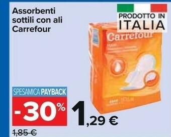 Carrefour Market Carrefour Assorbenti Sottili Con Ali offerta