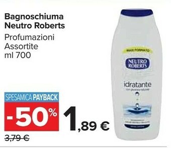 Carrefour Market Neutro Roberts Bagnoschiuma offerta