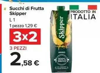 Carrefour Market Skipper Zuegg Succhi Di Frutta offerta