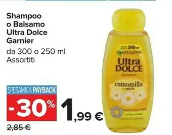 Carrefour Market Garnier Ultra Doux Donne Shampoo 250 Ml offerta