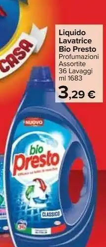 Carrefour Market Bio Presto Liquido Lavatrice offerta