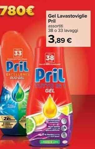 Carrefour Market Pril Gel Lavastoviglie offerta
