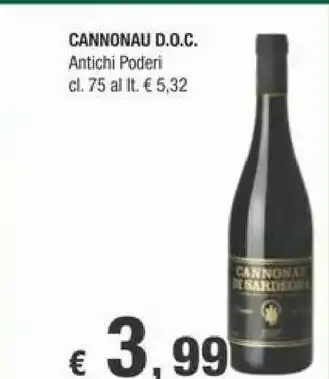 Crai Antico podere Cannonau Doc offerta