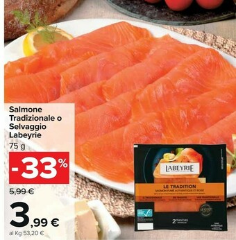 Labeyrie Selvaggio D'Alaska Salmone Affumicato Con Legno Di Faggio 75 G(ml)