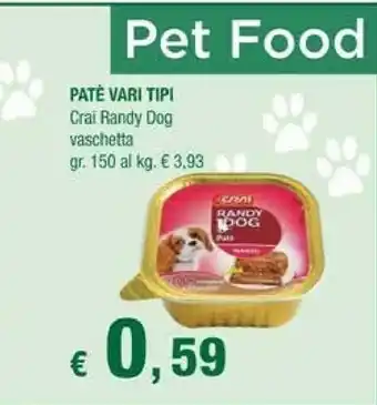 Crai Crai Randy Dog Pate offerta