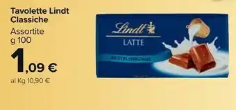 Carrefour Market Lindt Tavolette Classiche Assortite offerta