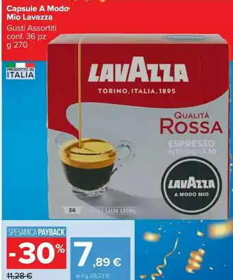 Carrefour Market Lavazza Capsule Qualita Rossa A Modo Mio offerta