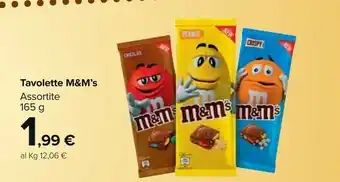 Carrefour Market M&M's Snack Tavolette Gusti Assortitte offerta