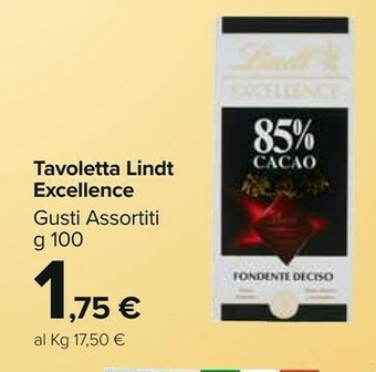Carrefour Market Lindt Excellence 85% Cacao 100 G(ml) offerta