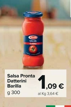 Carrefour Market Barilla Salsa Pronta Datterini offerta