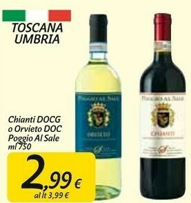 Carrefour Market Chianti Docg O Orvieto Doc Poggio Al Sale offerta
