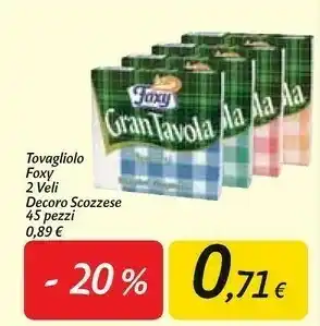 Carrefour Market Foxy Tovagliolo offerta