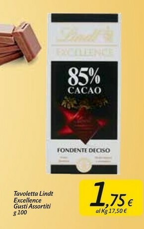 Carrefour Market Lindt Excellence 85% Cacao 100 G(ml) offerta