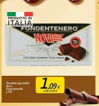 Carrefour Market Novi Fondentenero Cioccolato Fondente Extra Amaro 100 G(ml) offerta
