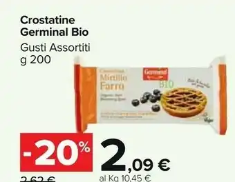 Carrefour Germinal Crostatina Frutti Rossi Bio offerta