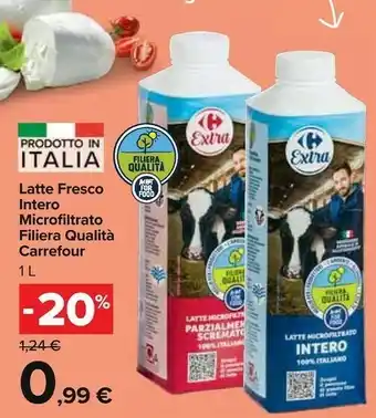 Carrefour Carrefour - Latte Fresco Intero 1000 G(ml) offerta