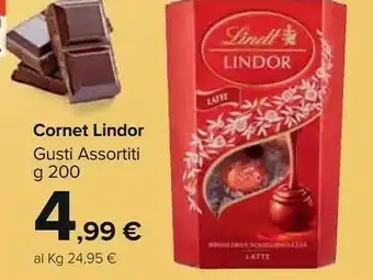 Carrefour Lindt Cornet Lindor Gusti Assortiti offerta