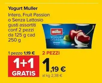 Carrefour Muller Yogurt Intero offerta