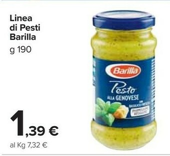 Carrefour Barilla I Pesti Alla Genovese Senza Aglio 190 G(ml) offerta