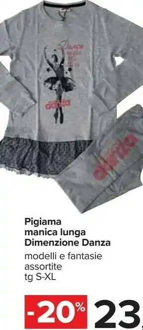 Carrefour Dimensione Danza Pigiama Manica Lunga offerta