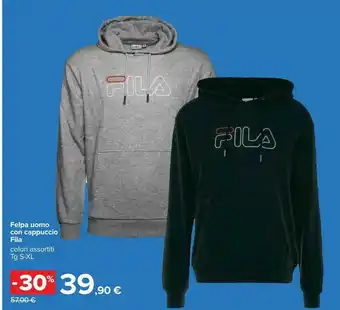 Carrefour Fila Felpa Uomo Con Cappuccio offerta