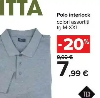 Carrefour Polo Inerlock offerta