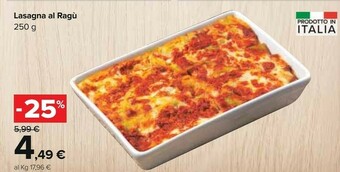 Carrefour Lasagna Al Ragù offerta