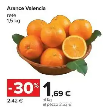 Carrefour Arance Valencia offerta