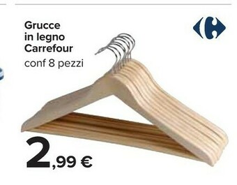 Carrefour Carrefour Grucce In Legno offerta