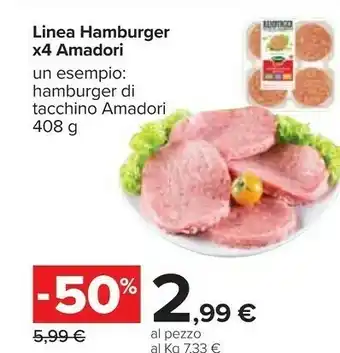 Carrefour Amadori Hamburger Di Tacchino offerta