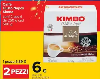 Carrefour Kimbo Aroma Di Napoli 250 G(ml) offerta