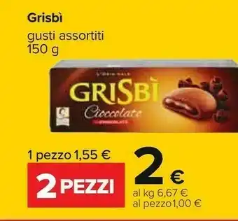 Carrefour Matilde Vicenzi - Grisbì Cioccolato 150 G(ml) offerta