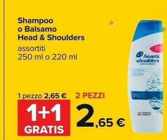 Carrefour Head & Shoulders Shampoo O Balsamo offerta