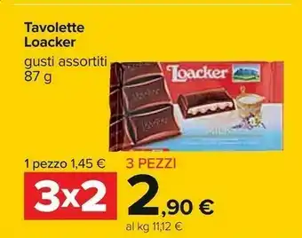Carrefour Loacker Tavolette offerta