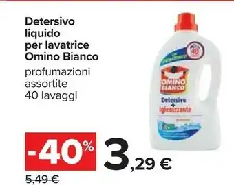 Carrefour Omino Bianco Detersivo Liquido Per Lavatrice offerta