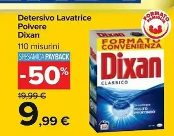 Carrefour Dixan Detersivo Lavatrice Polvere offerta