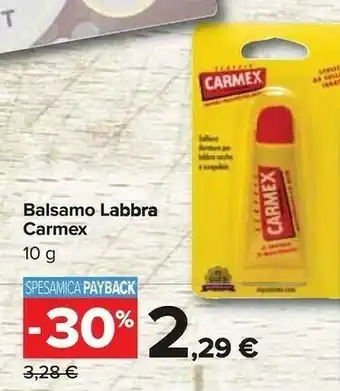 Carrefour Carmex Balsamo Labbra 10 G offerta