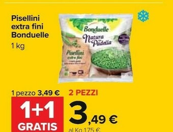 Carrefour Fini Modena Bonduelle - Natura In Padella Pisellini Extra Fini 1000 G(ml) offerta