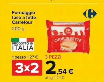 Carrefour Carrefour Formaggio Fuso A Fette offerta