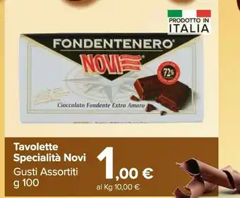 Carrefour Market Novi Fondentenero Cioccolato Fondente Extra Amaro 100 G(ml) offerta