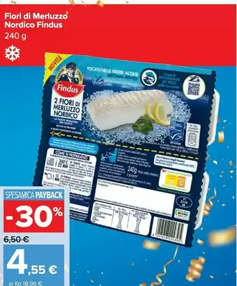 Carrefour Market Findus 2 Fiori Di Merluzzo D'Alaska 240 G(ml) offerta